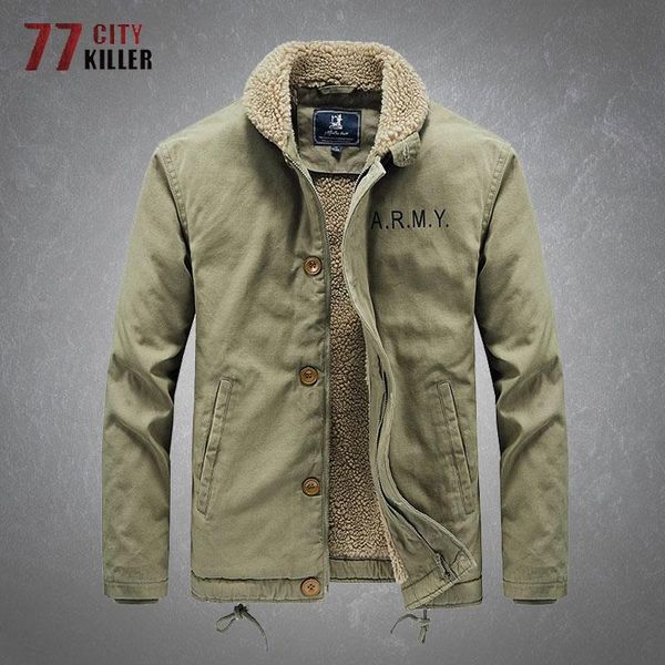 men's down & parkas faux lamb wool tactics jacket mens winter fleece thick fur collar pilot casual cotton loose jackets male chaqueta h, Black
men's down & parkas faux lamb wool tactics jacket mens winter fleece thick fur collar pilot casual cotton loose jackets male chaqueta h, Black