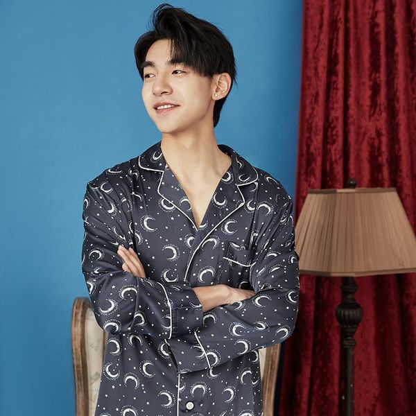 men's sleepwear spring autumn men shirt&pants black print pajamas set long sleeve 2pcs male loungewear casual pijamas suit homewear, Black;brown
men's sleepwear spring autumn men shirt&pants black print pajamas set long sleeve 2pcs male loungewear casual pijamas suit homewear, Black;brown