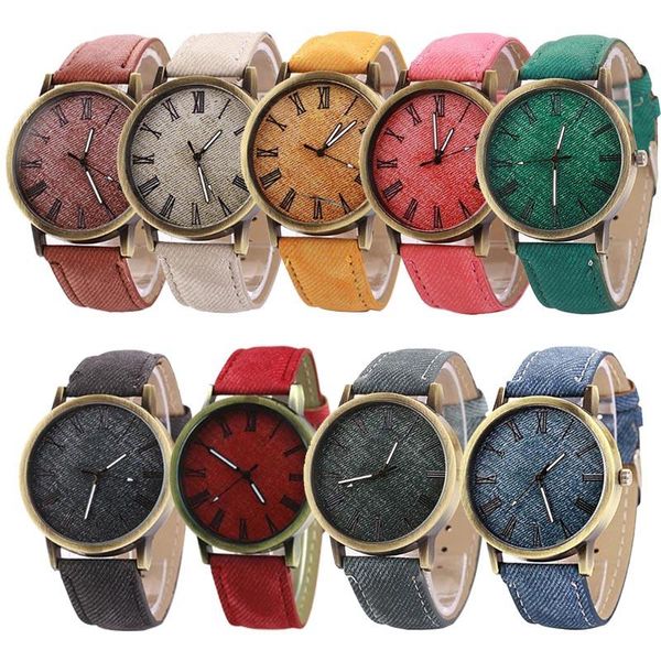 wristwatches men women watches quartz watch denim design leather strap male casual wristwatch relogio feminino ladies and female, Slivery;brown
wristwatches men women watches quartz watch denim design leather strap male casual wristwatch relogio feminino ladies and female, Slivery;brown