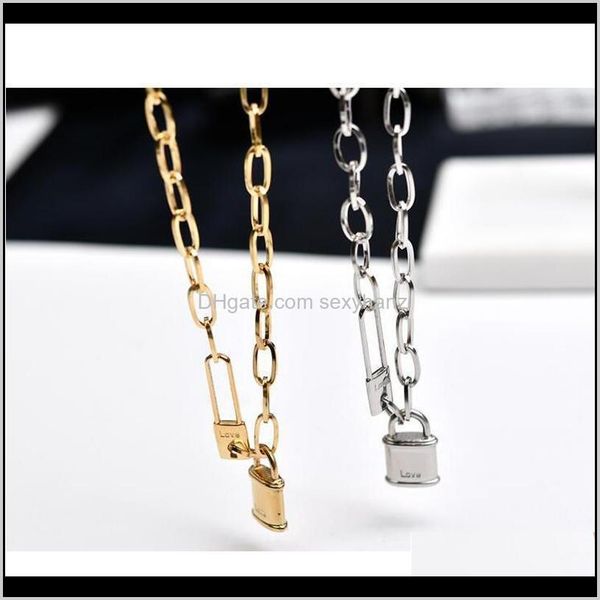 & pendants drop delivery 2021 women valentines gift gold color thick chain lock pendant necklace fashion titanium stainless steel jewelry wo, Silver
& pendants drop delivery 2021 women valentines gift gold color thick chain lock pendant necklace fashion titanium stainless steel jewelry wo, Silver