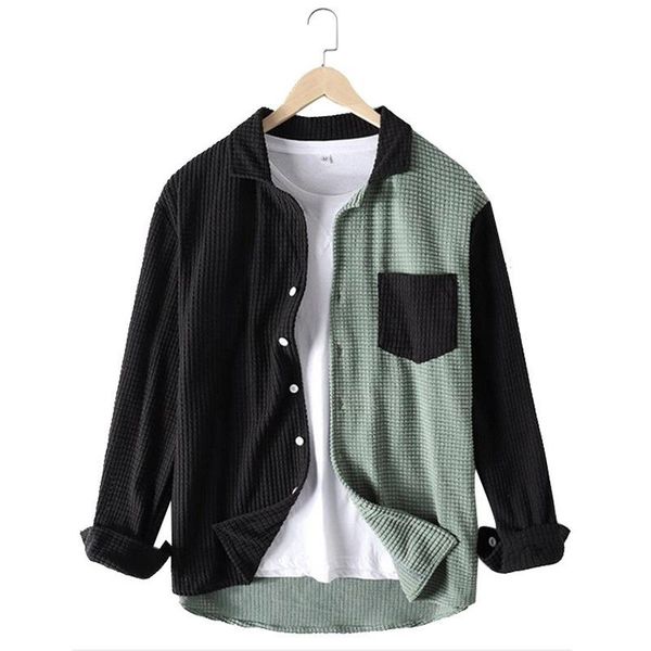 men's casual shirts men 2021 spring autumn fashion brand japan style patchwork vintage slim fit corduroy shirt male loose cloth, White;black
men's casual shirts men 2021 spring autumn fashion brand japan style patchwork vintage slim fit corduroy shirt male loose cloth, White;black