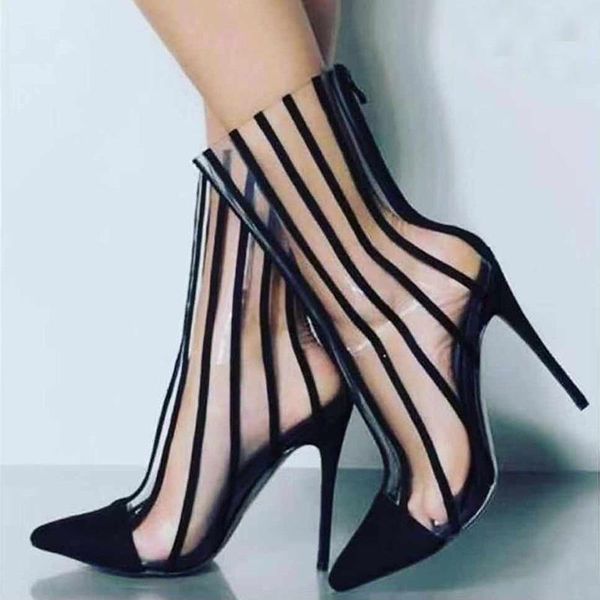women sandals pumps woman high heels shoes ladies transparent pvc boots clear party pointed toe stripe zipper fashion sexy, Black
women sandals pumps woman high heels shoes ladies transparent pvc boots clear party pointed toe stripe zipper fashion sexy, Black