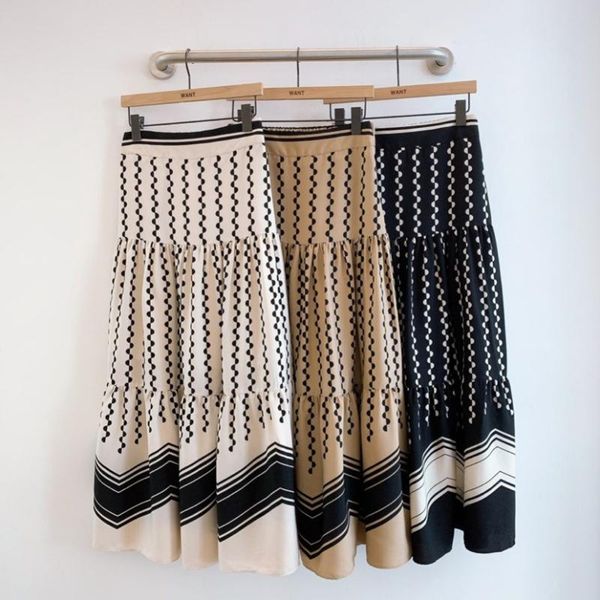 skirts skirt stitching retro polka dot print wave pattern high waist mid-length cake fashion pleated, Black
skirts skirt stitching retro polka dot print wave pattern high waist mid-length cake fashion pleated, Black