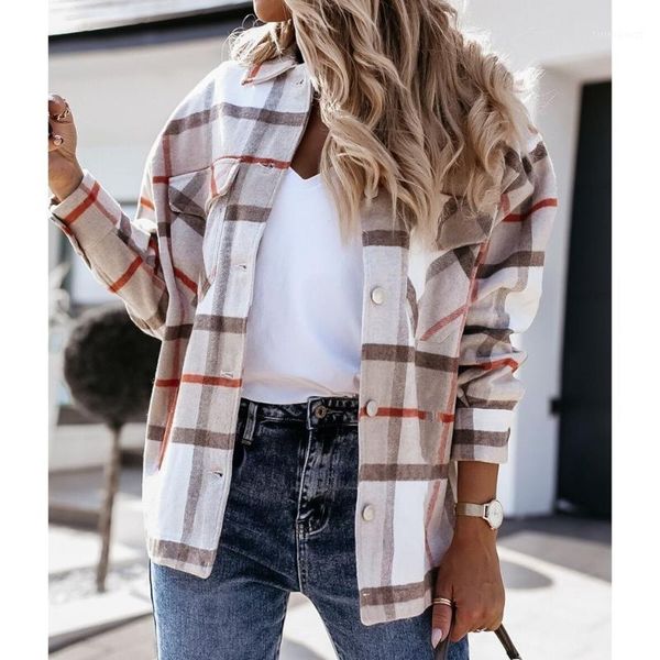 plaid shirt jackets women fashion turn-down collar autumn oversized jacket loose coat streetwear female outwear women's, Black;brown
plaid shirt jackets women fashion turn-down collar autumn oversized jacket loose coat streetwear female outwear women's, Black;brown