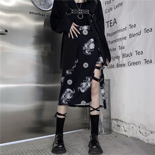 gothic punk harajuke womens skirt high waist belt buckle undefined black long dragon pattern streetwear female
gothic punk harajuke womens skirt high waist belt buckle undefined black long dragon pattern streetwear female
