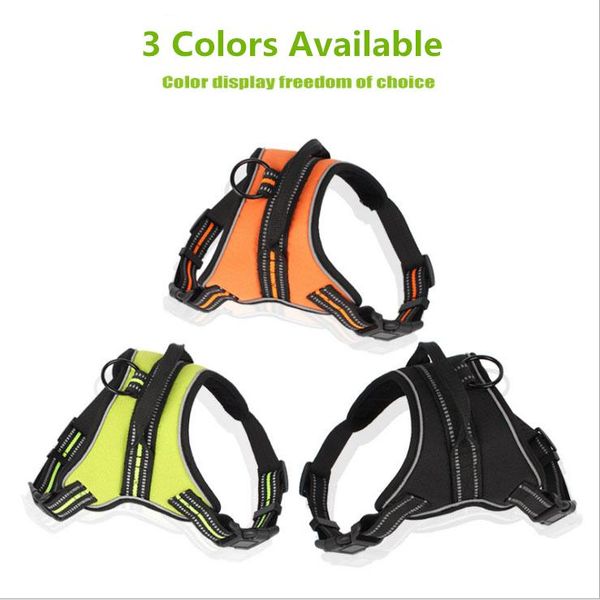 dog collars & leashes 2021 ajustable large vest harness reflective soft padded sport working training chest straps nylon 3colors d645
dog collars & leashes 2021 ajustable large vest harness reflective soft padded sport working training chest straps nylon 3colors d645