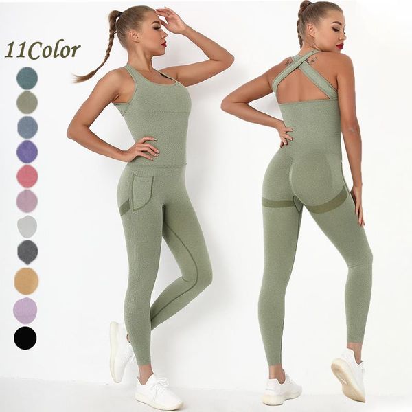 yoga outfit seamless workout clothes cross back sports jumpsuit one-piece suit women's set sportswear gym breathable absorbent
yoga outfit seamless workout clothes cross back sports jumpsuit one-piece suit women's set sportswear gym breathable absorbent