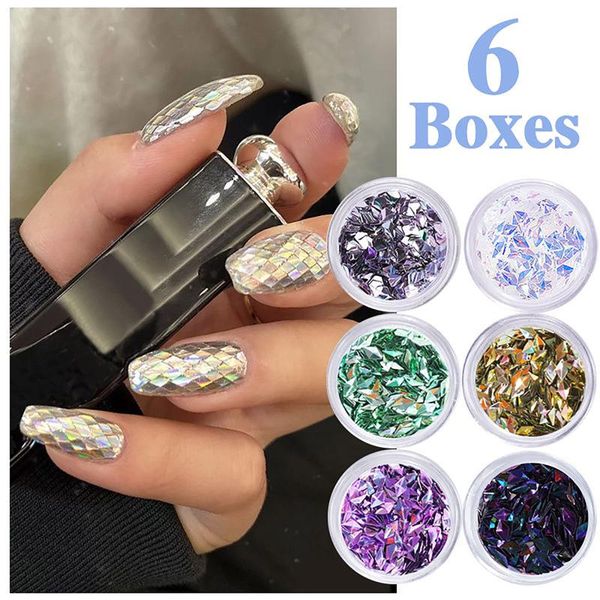 nail glitter 6 boxes silver mix art sequins diy sparkly paillette tips charm pigment flakes gel decorations, Silver;gold
nail glitter 6 boxes silver mix art sequins diy sparkly paillette tips charm pigment flakes gel decorations, Silver;gold