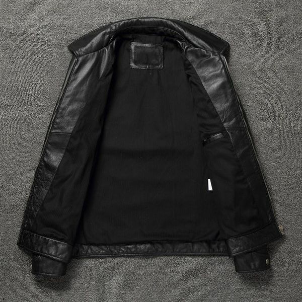 men's leather & faux cowhide classic motorcycle jacket mens autumn vintage slim fit short genuine jackets plus size 6xl winter outwear, Black
men's leather & faux cowhide classic motorcycle jacket mens autumn vintage slim fit short genuine jackets plus size 6xl winter outwear, Black
