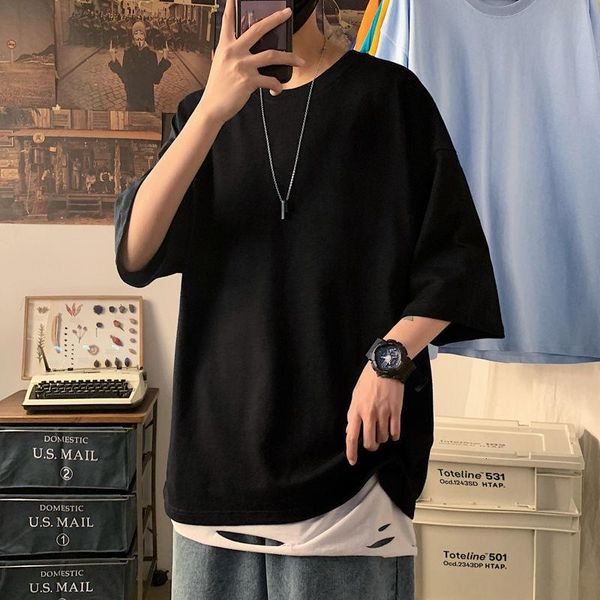 men's t-shirts pr solid color tees 2021 fashion girls cotton short sleeve t-shirt classic korean streetwear male, White;black
men's t-shirts pr solid color tees 2021 fashion girls cotton short sleeve t-shirt classic korean streetwear male, White;black