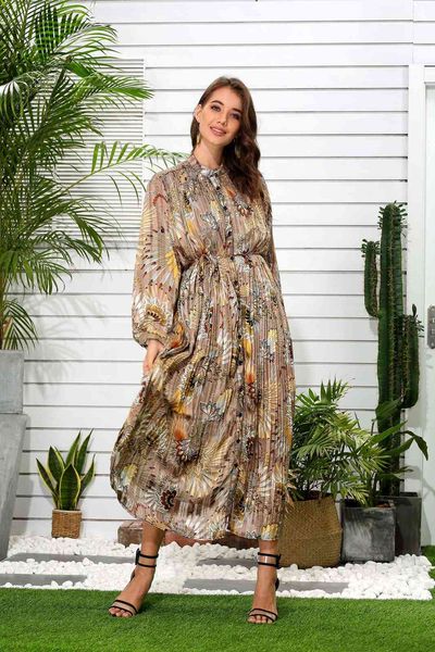 Vintage floral imprint the-neck party dress long in fashion the ladies boho dressed up, Black;gray
Vintage floral imprint the-neck party dress long in fashion the ladies boho dressed up, Black;gray