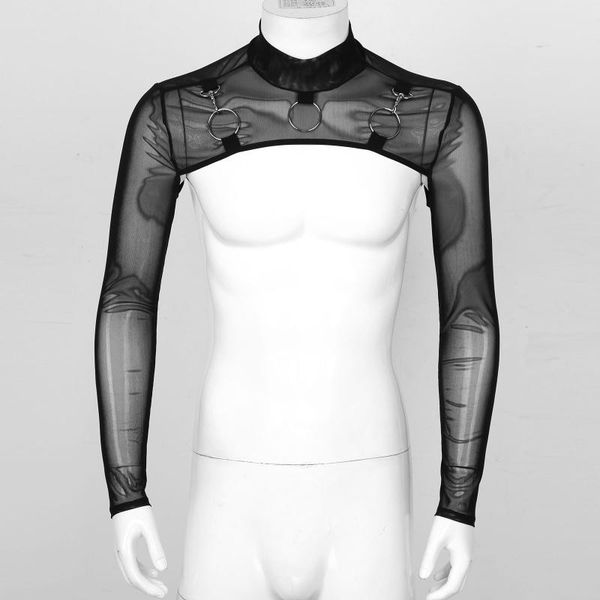bras sets fashion lingerie mens tank mock neck long sleeve o-ring t-shirt see-through mesh half crop party clubwear, Red;black
bras sets fashion lingerie mens tank mock neck long sleeve o-ring t-shirt see-through mesh half crop party clubwear, Red;black