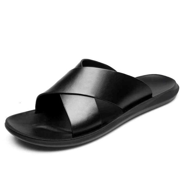 sandals fashion men's real leather slippers summer crossing slides leisure comfort flat g6yg, Black
sandals fashion men's real leather slippers summer crossing slides leisure comfort flat g6yg, Black
