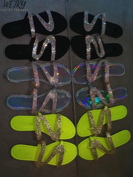 summer women crystal slippers glitter flat bling female candy color flip flops outdoor ladies slides beach shoes, Black
summer women crystal slippers glitter flat bling female candy color flip flops outdoor ladies slides beach shoes, Black