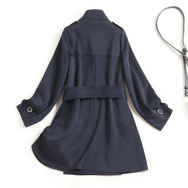 women's trench coats solid color coat 2021 spring autumn collar windbreaker long sleeve fashionable overcoat with belt, Tan;black
women's trench coats solid color coat 2021 spring autumn collar windbreaker long sleeve fashionable overcoat with belt, Tan;black