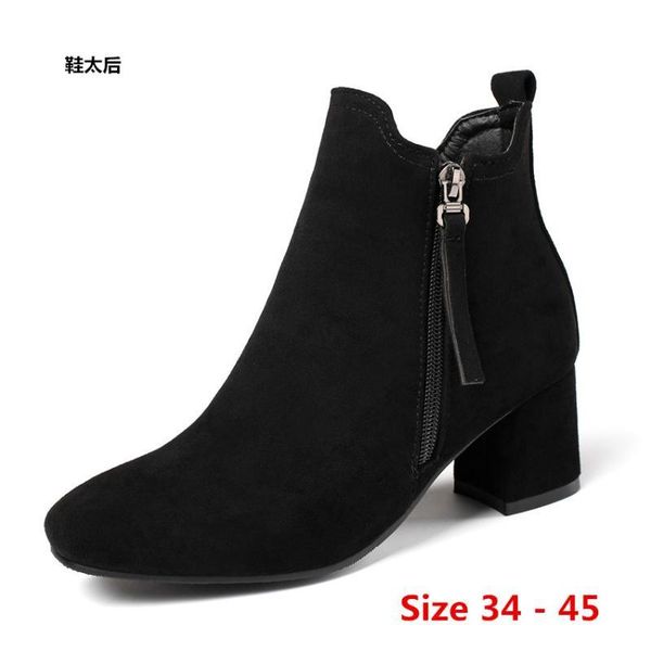 winter spring autumn high heel ankle boots women short boots woman shoes botas muje big size 34 - 45, Black
winter spring autumn high heel ankle boots women short boots woman shoes botas muje big size 34 - 45, Black