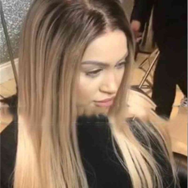 wig dyed women's long hair medium split straight black gradient chemical fiber high temperature silk, Black;brown
wig dyed women's long hair medium split straight black gradient chemical fiber high temperature silk, Black;brown