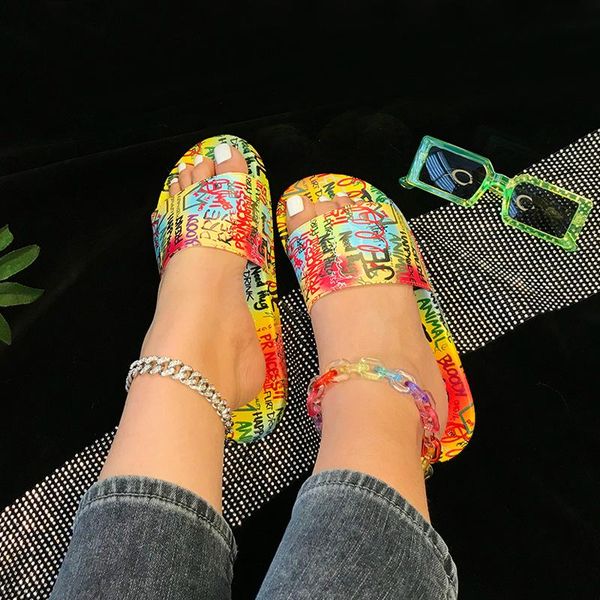 summer women graffiti slippers woman mixed color slides ladies female casual flats women's beach shoes plus size, Black
summer women graffiti slippers woman mixed color slides ladies female casual flats women's beach shoes plus size, Black