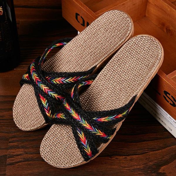 slippers 2021 women indoor home flax slides summer flat shoes woman house floor breathable lovers bedroom, Black
slippers 2021 women indoor home flax slides summer flat shoes woman house floor breathable lovers bedroom, Black