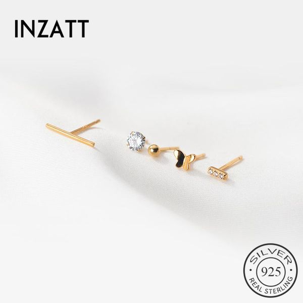 stud inzareal 925 sterling silver zircon geometric earrings for fashion women punk fine jewelry minimalist accessories 1 set, Golden;silver
stud inzareal 925 sterling silver zircon geometric earrings for fashion women punk fine jewelry minimalist accessories 1 set, Golden;silver
