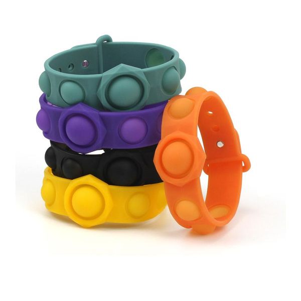 bangle stress relief toy press decompression toys bubble dimple bracelet pops it hand soft silicone band, Black
bangle stress relief toy press decompression toys bubble dimple bracelet pops it hand soft silicone band, Black