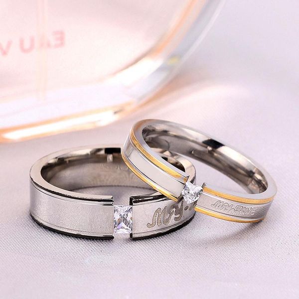 wedding rings romantic 316l stainless steel square heart zircon my love couple jewelry for lovers promise engagement ring, Slivery;golden
wedding rings romantic 316l stainless steel square heart zircon my love couple jewelry for lovers promise engagement ring, Slivery;golden