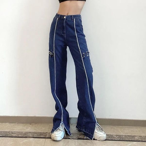 women's pants & capris 2021 high waist women casual front split wide leg denim pant fashion jeans handsome streetwears straight trouser, Black;white
women's pants & capris 2021 high waist women casual front split wide leg denim pant fashion jeans handsome streetwears straight trouser, Black;white