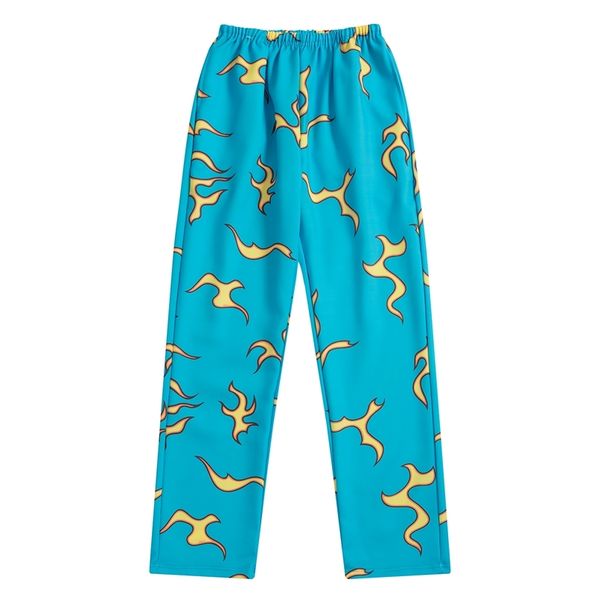 design fashion streetwear women pants full length lightning print blue trouser for femme elastic waist straight capris 210915, Black;white
design fashion streetwear women pants full length lightning print blue trouser for femme elastic waist straight capris 210915, Black;white