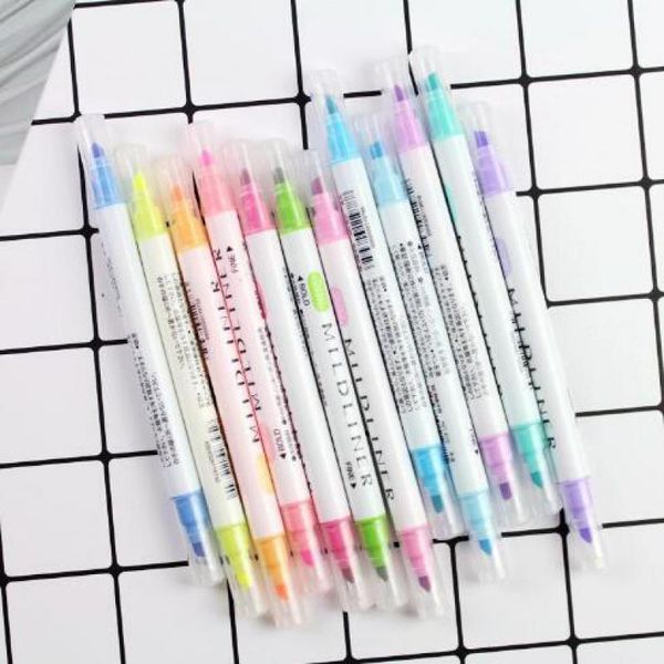 highlighters 12 pcs/set japanese mildliner pens mild liner double headed fluorescent pen cute art highlighter drawing mark stationery, Black;red
highlighters 12 pcs/set japanese mildliner pens mild liner double headed fluorescent pen cute art highlighter drawing mark stationery, Black;red