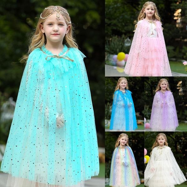 scarves princess cape colorful cloak with shiny sequin fancy dress costume party cosplay girl's clothes, Blue;gray
scarves princess cape colorful cloak with shiny sequin fancy dress costume party cosplay girl's clothes, Blue;gray