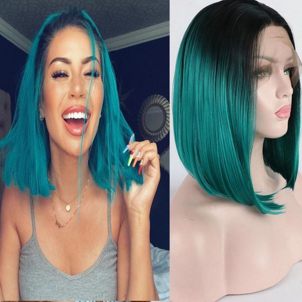 synthetic wigs ombre green wig lace front for black women soft 1b short bob part with baby hair
synthetic wigs ombre green wig lace front for black women soft 1b short bob part with baby hair