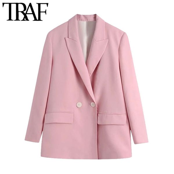 traf women fashion double breasted loose fitting blazers vintage long sleeve pockets female outerwear chic veste femme 210930, White;black
traf women fashion double breasted loose fitting blazers vintage long sleeve pockets female outerwear chic veste femme 210930, White;black