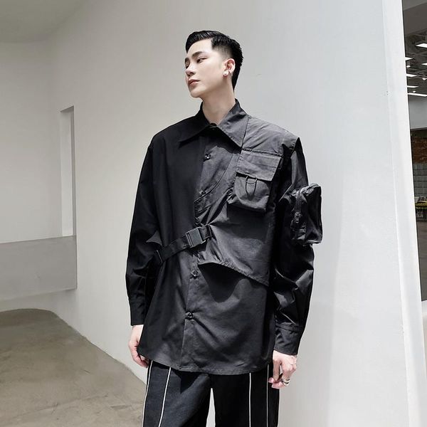 men functional pocket long sleeve casual shirt male streetwear hip hop fashion loose white black men's shirts
men functional pocket long sleeve casual shirt male streetwear hip hop fashion loose white black men's shirts
