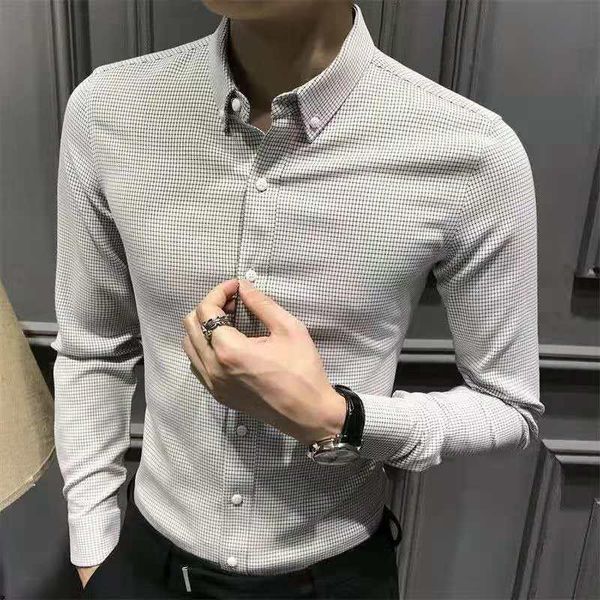 men's casual shirts oversized shirt korean slim no iron summer high elastic plaid long sleeve business collar, White;black
men's casual shirts oversized shirt korean slim no iron summer high elastic plaid long sleeve business collar, White;black