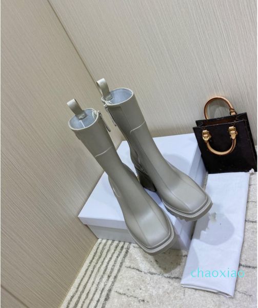 fashion mid-tube rain boots women 2021 square toe thick heel side zipper boot platform high heels martin booties, Black
fashion mid-tube rain boots women 2021 square toe thick heel side zipper boot platform high heels martin booties, Black