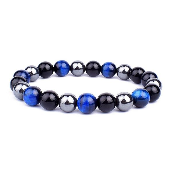 beaded, strands obsidian hematite royal tiger eye bracelets men 6/8/10mm natural stone bead energy bracelet women triple protection soul jew, Black
beaded, strands obsidian hematite royal tiger eye bracelets men 6/8/10mm natural stone bead energy bracelet women triple protection soul jew, Black