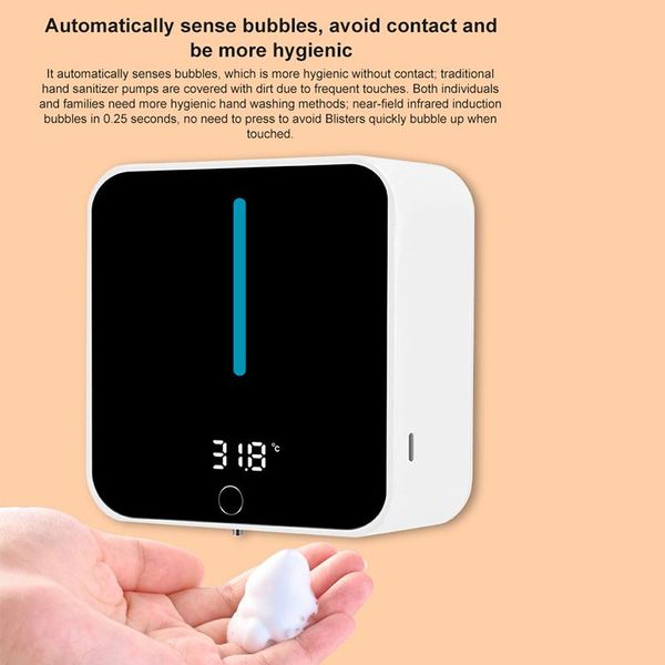 liquid soap dispenser wall mounted wall-mounted led screen hand washing automatic induction foam infrared smart sanitizer machine
liquid soap dispenser wall mounted wall-mounted led screen hand washing automatic induction foam infrared smart sanitizer machine