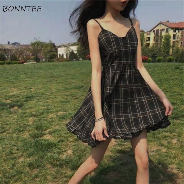 casual dresses sleeveless dress women party chic retro plaid fashion summer a-line ladies spaghetti strap vacation female clothing, Black;gray
casual dresses sleeveless dress women party chic retro plaid fashion summer a-line ladies spaghetti strap vacation female clothing, Black;gray