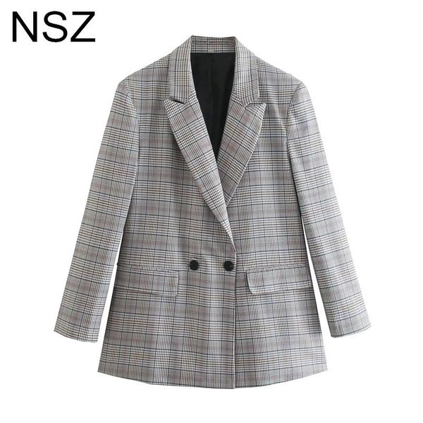 women's suits & blazers nsz women oversized plaid blazer large size checked suit coat jacket elegant chic office ladies outerwear 2021, White;black
women's suits & blazers nsz women oversized plaid blazer large size checked suit coat jacket elegant chic office ladies outerwear 2021, White;black