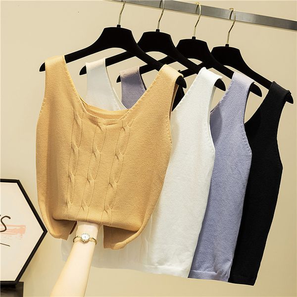 women's tanks & camis ropa mujer verano 2021new fashion knitted tank women summer woman clothes sleeveless womens v-neck shirts hau, White
women's tanks & camis ropa mujer verano 2021new fashion knitted tank women summer woman clothes sleeveless womens v-neck shirts hau, White
