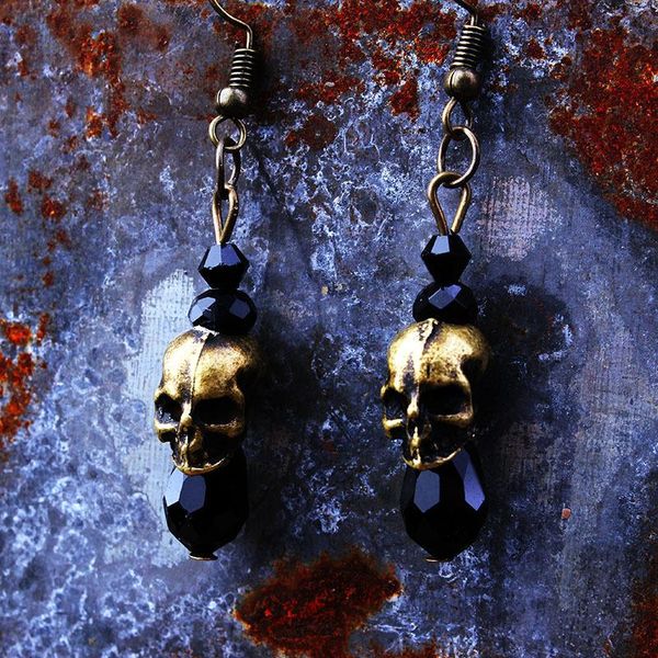 dangle & chandelier skeleton skull earrings for women gothic punk red black crystal beads hanging ear rings gift wholesale retro jewelry vge, Silver
dangle & chandelier skeleton skull earrings for women gothic punk red black crystal beads hanging ear rings gift wholesale retro jewelry vge, Silver