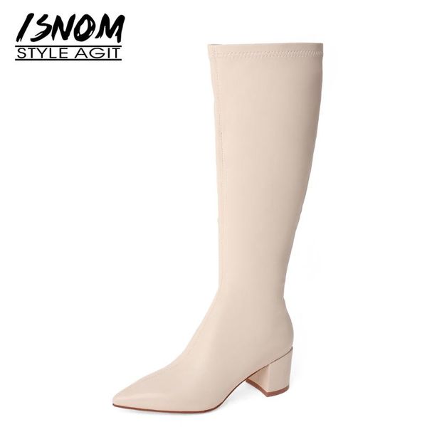 boots isnom stretch knee high women pointed toe thick heels shoes woman boot slim ladies autumn winter big size, Black
boots isnom stretch knee high women pointed toe thick heels shoes woman boot slim ladies autumn winter big size, Black