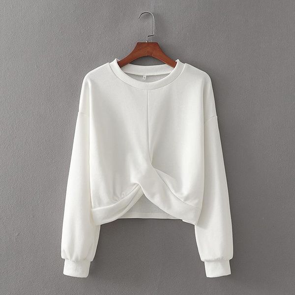 t shirt chic knot sweatershirt hoodied oneck pullovers long sleeve solid tees women sport loose vacation sweatershir, White
t shirt chic knot sweatershirt hoodied oneck pullovers long sleeve solid tees women sport loose vacation sweatershir, White