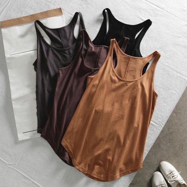 women's tanks & camis women summer long tank loose korean solid ladies vintage round neck casual sleeveless vest female, White
women's tanks & camis women summer long tank loose korean solid ladies vintage round neck casual sleeveless vest female, White