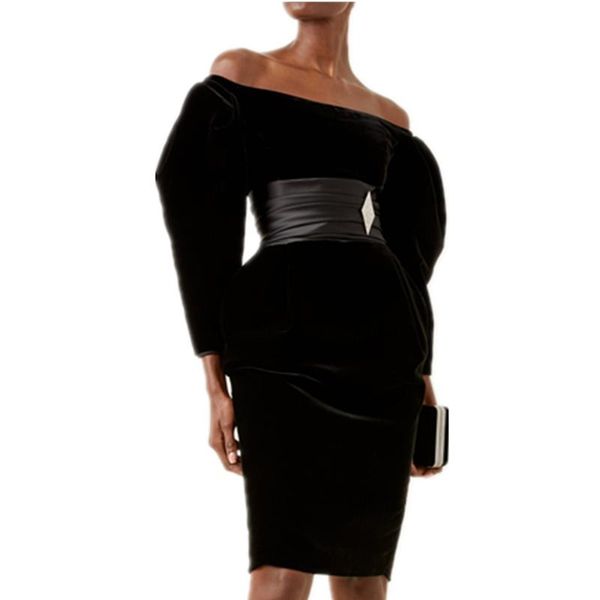 casual dresses long sleeve off shoulder diamonds black women winter velvet dress 2021 designer elegant evening party club vestido, Black;gray
casual dresses long sleeve off shoulder diamonds black women winter velvet dress 2021 designer elegant evening party club vestido, Black;gray
