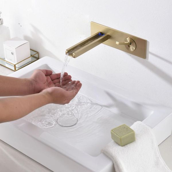 bathroom sink faucets brushed gold wall mounted brass faucet single handle cold water basin mixer tap waterfall
bathroom sink faucets brushed gold wall mounted brass faucet single handle cold water basin mixer tap waterfall