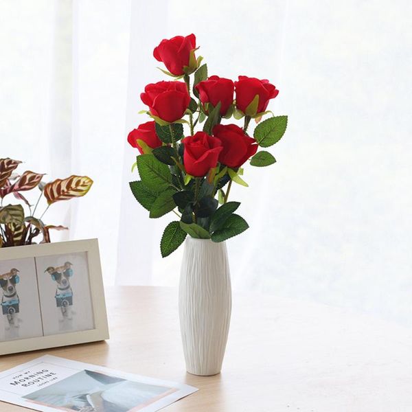 decorative flowers & wreaths single romantic red silk rose artificial for valentine's day party el home wedding decoration real touch f
decorative flowers & wreaths single romantic red silk rose artificial for valentine's day party el home wedding decoration real touch f