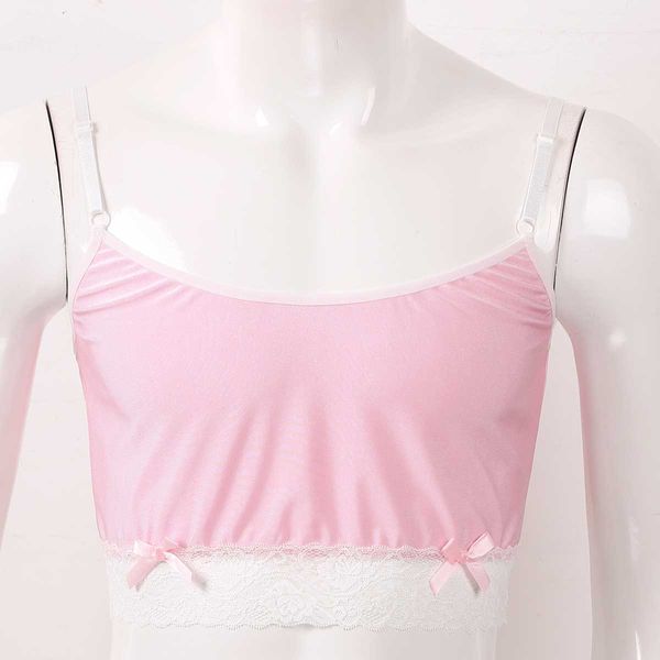 Men Exotic Silky Bra Lingerie Sexy Deep U Spaghetti Strap Lace Sissy Camisole Vest Lenceria Crossdressing Crop Top Gay Sleepwear, Black;white
Men Exotic Silky Bra Lingerie Sexy Deep U Spaghetti Strap Lace Sissy Camisole Vest Lenceria Crossdressing Crop Top Gay Sleepwear, Black;white