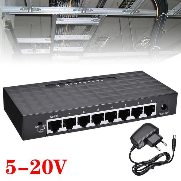 hubs pohiks 1pc high speed 8 ports 1000mbps rj45 smart gigabit ethernet network switches with power adapter
hubs pohiks 1pc high speed 8 ports 1000mbps rj45 smart gigabit ethernet network switches with power adapter