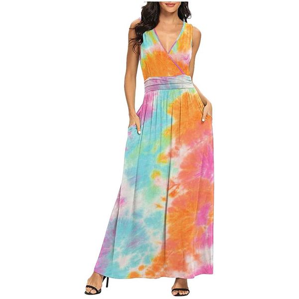temperamental long dress women casual sleeveless v-neck collect waist dresses tie-dye printing ladies slim sundress robe, Black;gray
temperamental long dress women casual sleeveless v-neck collect waist dresses tie-dye printing ladies slim sundress robe, Black;gray